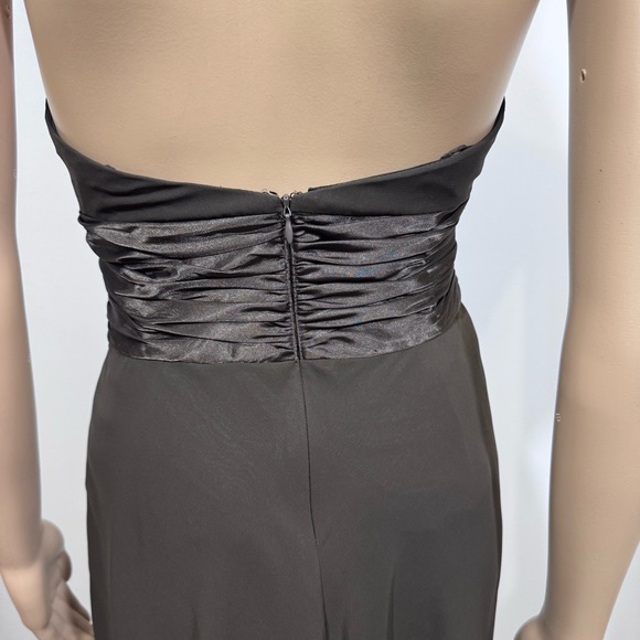 Vintage Womens Y2K Brown Babydoll Halter Neck Dress Size 8 Fairy Whimsical - Picture 4 of 8